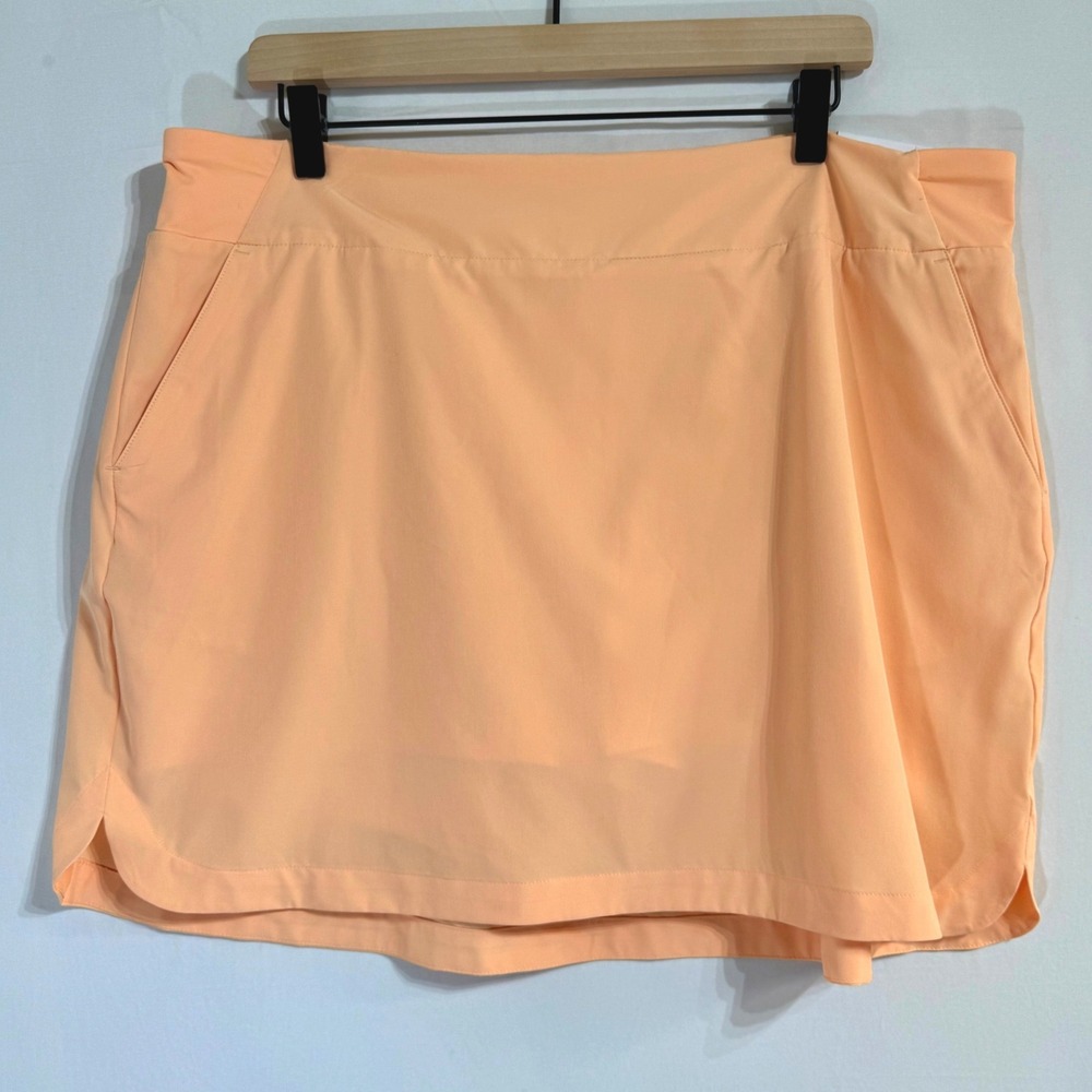 Walter Hagen P11 16" Lightweight Core Golf Skort Peach Orange Womens XXL NEW